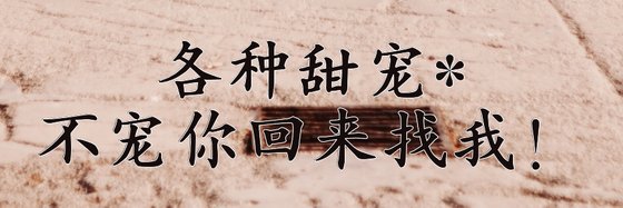 各种甜宠*不宠你回来找我！
